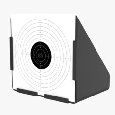 Target Stand (double sides card printed) 3D 3D Model