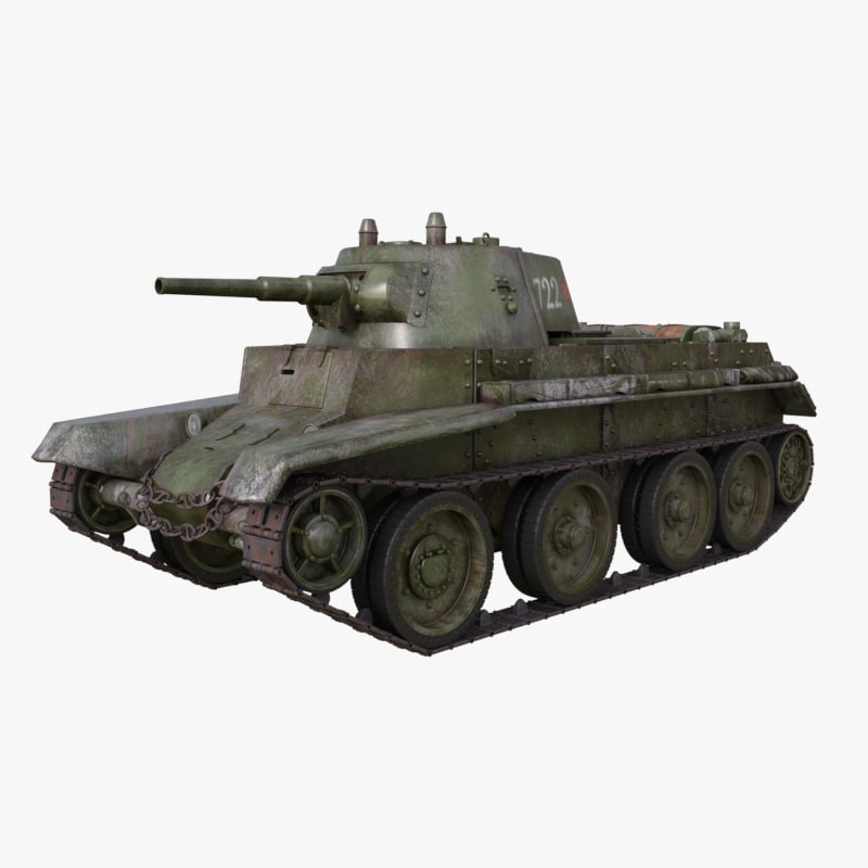 export how to max 3ds material Soviet  Model 7 Tank 3DHunt.co BT 3D