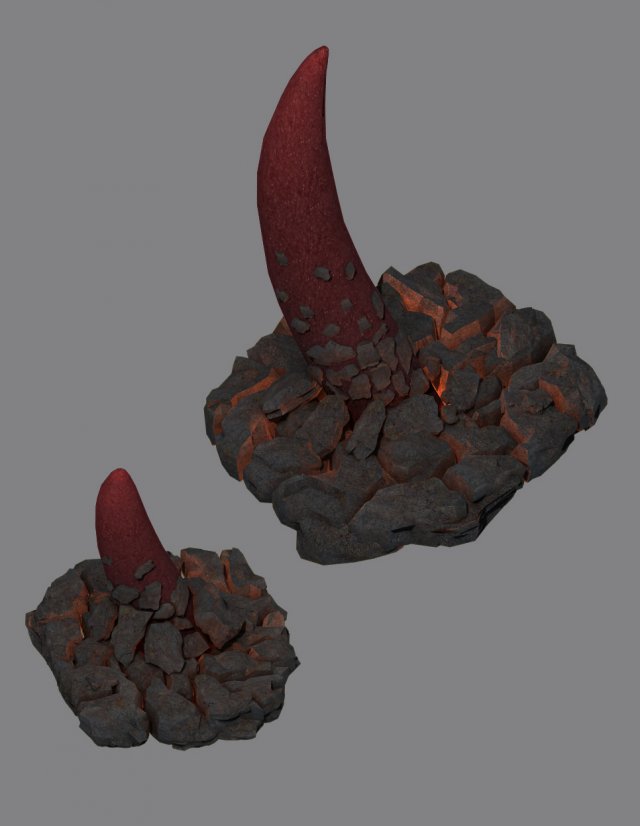 The main city of the dragon – the protruding teeth outside the city 3D Model