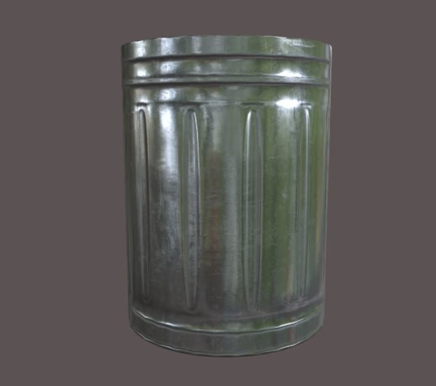 3D model Dustbin gaming prop 3D Model