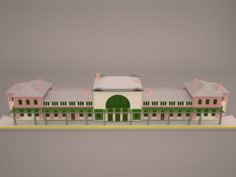 Railway Station 3D Model