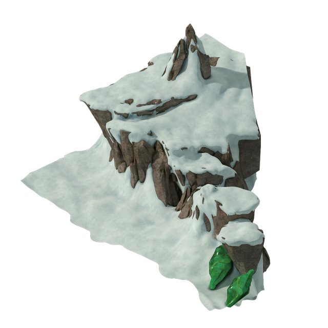 Huashan Mountain Road – Ice and Snow Mountain 05 3D Model