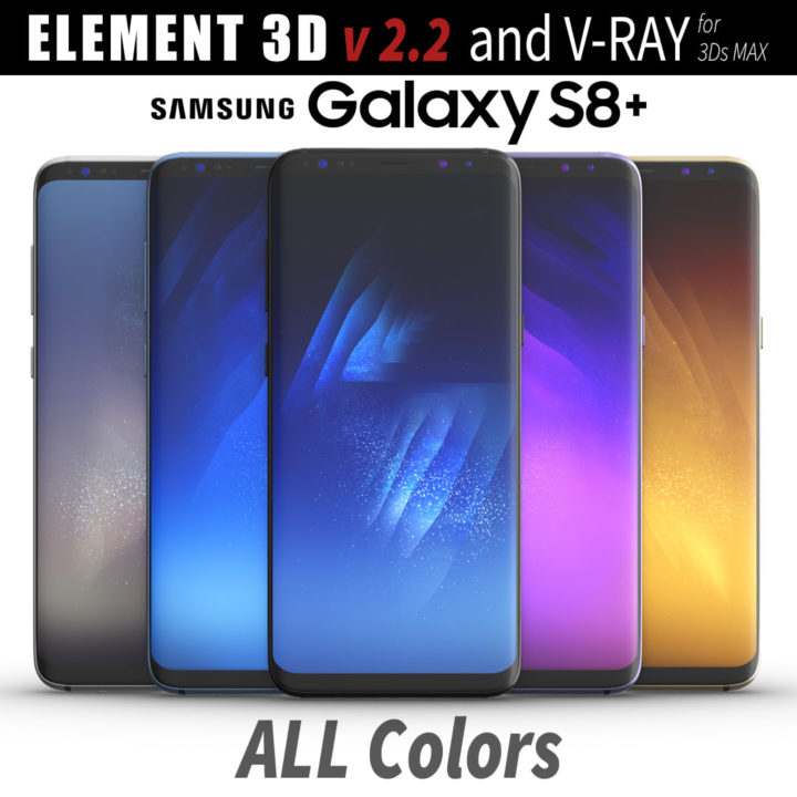 3D Samsung Galaxy S8 PLUS ALL Colors model 3D Model