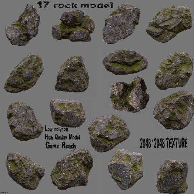 Rock set1 3D Model