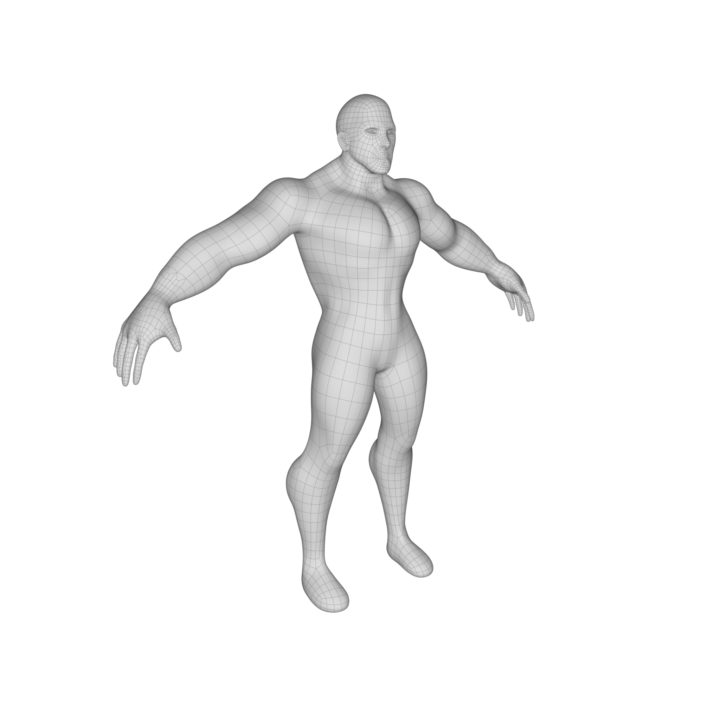 Male base mesh model 3D Model