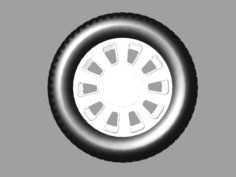 3D Police Car Wheel 3 model 3D Model