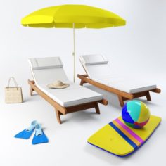 Beach set 3D Model