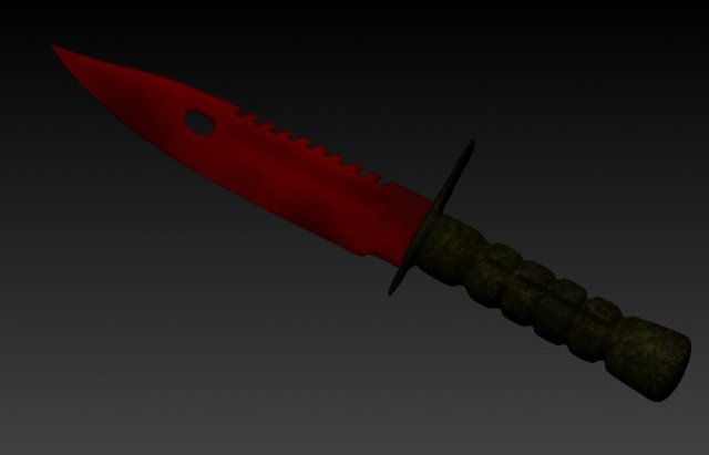 Bayonet knife m9 3D Model