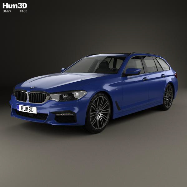 BMW 5 series G31 touring M-Sport 2017 3D Model