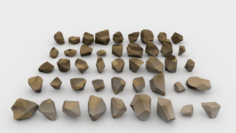 Lowpoly Stones – SE Pack 3 in 1 3D Model