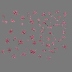 Daughter village plants – peach branches 3D Model