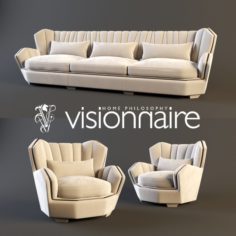 Visionnaire Hemingway sofa Visionnaire Hemingway armchair 3D Model