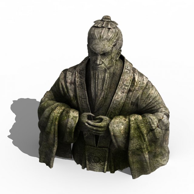 Large – stone statue 01 3D Model