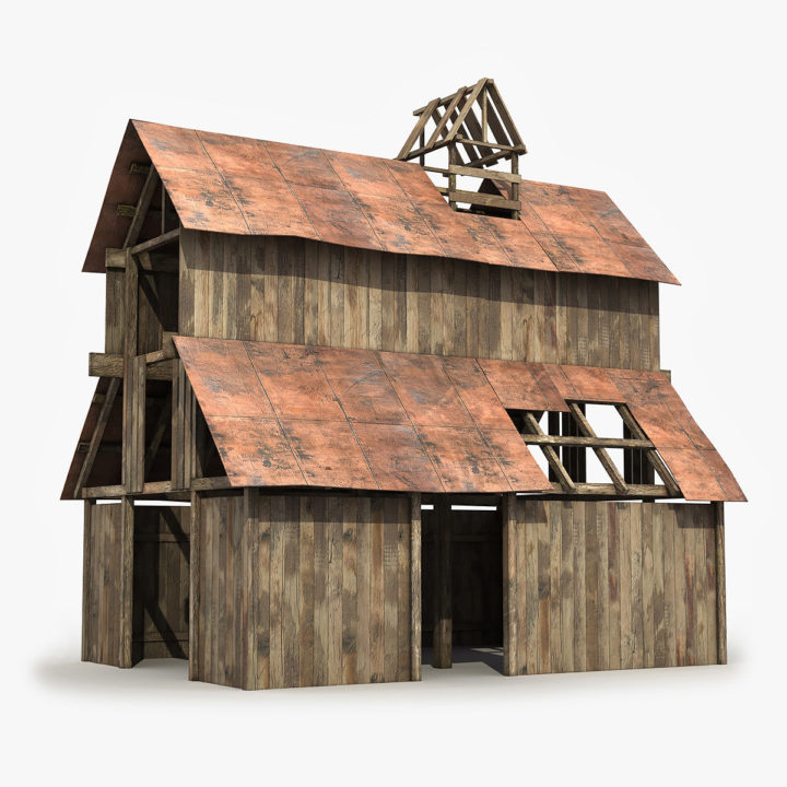 Wooden Shed 5 3D Model