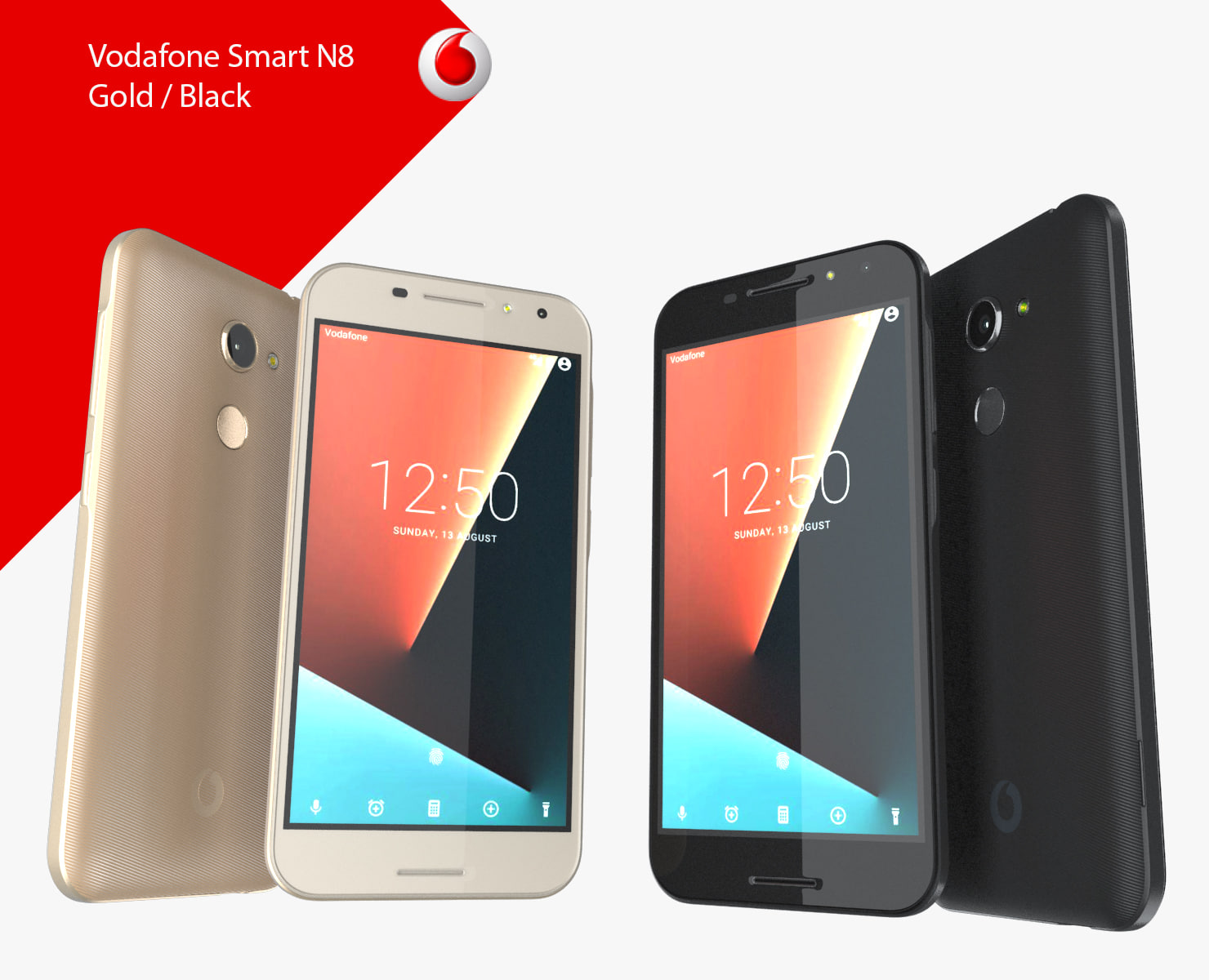 Vodafone Smart N8 Gold / Black 3D Model