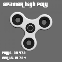 High Poly Spinner Free Free 3D Model