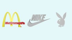 Three logos McDonalds PLAYBOY NIKE 3D Model