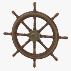 Old Ship Wheel 3D Model