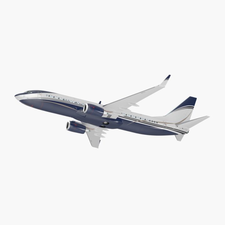 3D Boeing 737-800 with Interior Generic Rigged model 3D Model