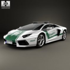 Lamborghini Aventador Police Dubai 2013 3D Model