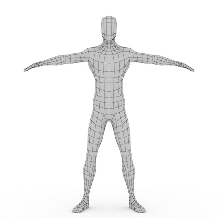 Male Body Base Mesh 3D Model