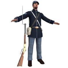 Union Soldier V4 3D model 3D Model