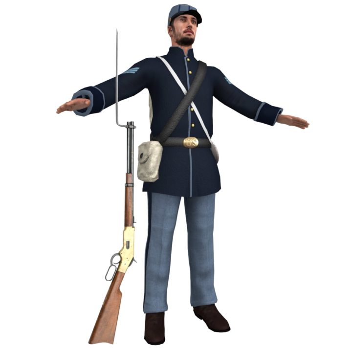 Union Soldier V4 3D model 3D Model