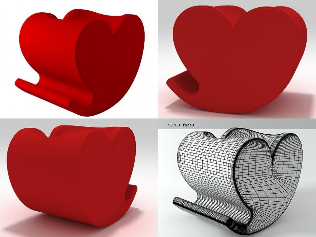 3D Soft Heart model Free 3D Model