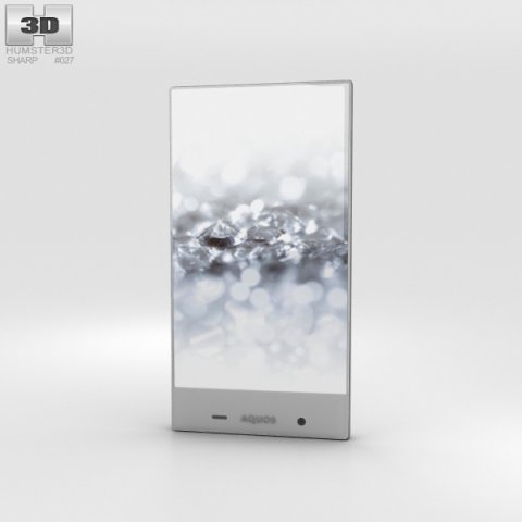 Sharp Aquos Crystal 2 White 3D Model