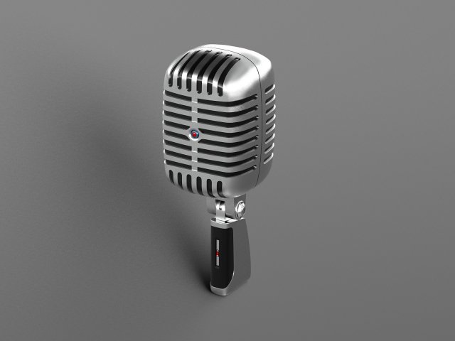 Retro microphone 3D Model
