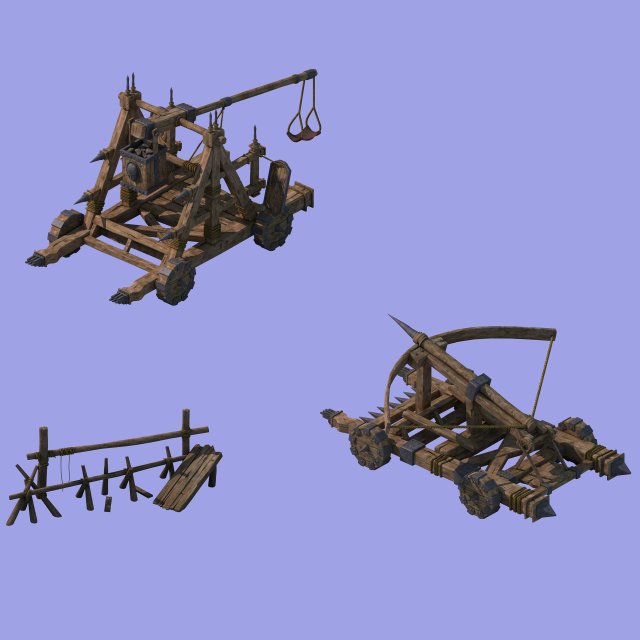 Barracks – catapult 3D Model