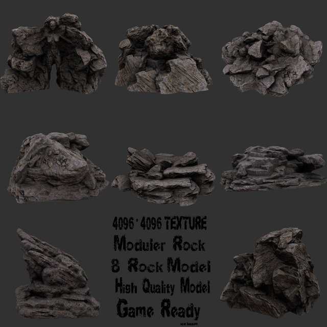 Rocks set2 3D Model