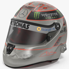 Platinum Helmet Michael Schumacher 300th GP 3D Model