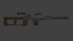Sniper rifle VSS Vintorez 3D Model