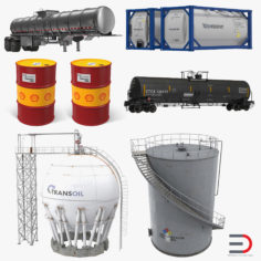 Oil Storage Tanks Collection 2 3D Model