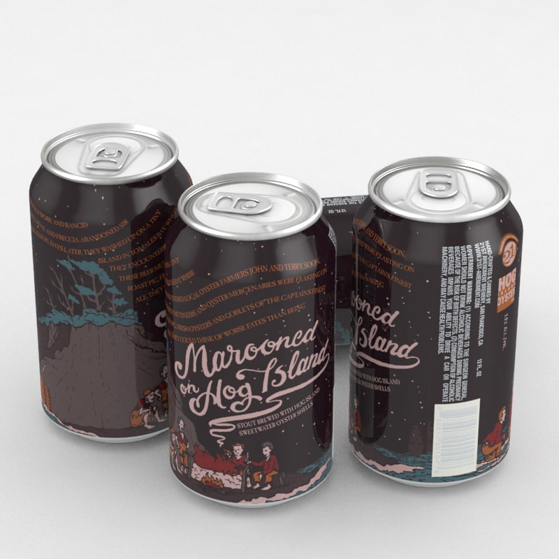 Beer Can 21st Amendment Marooned on Hog Island 12fl oz 3D 3D Model