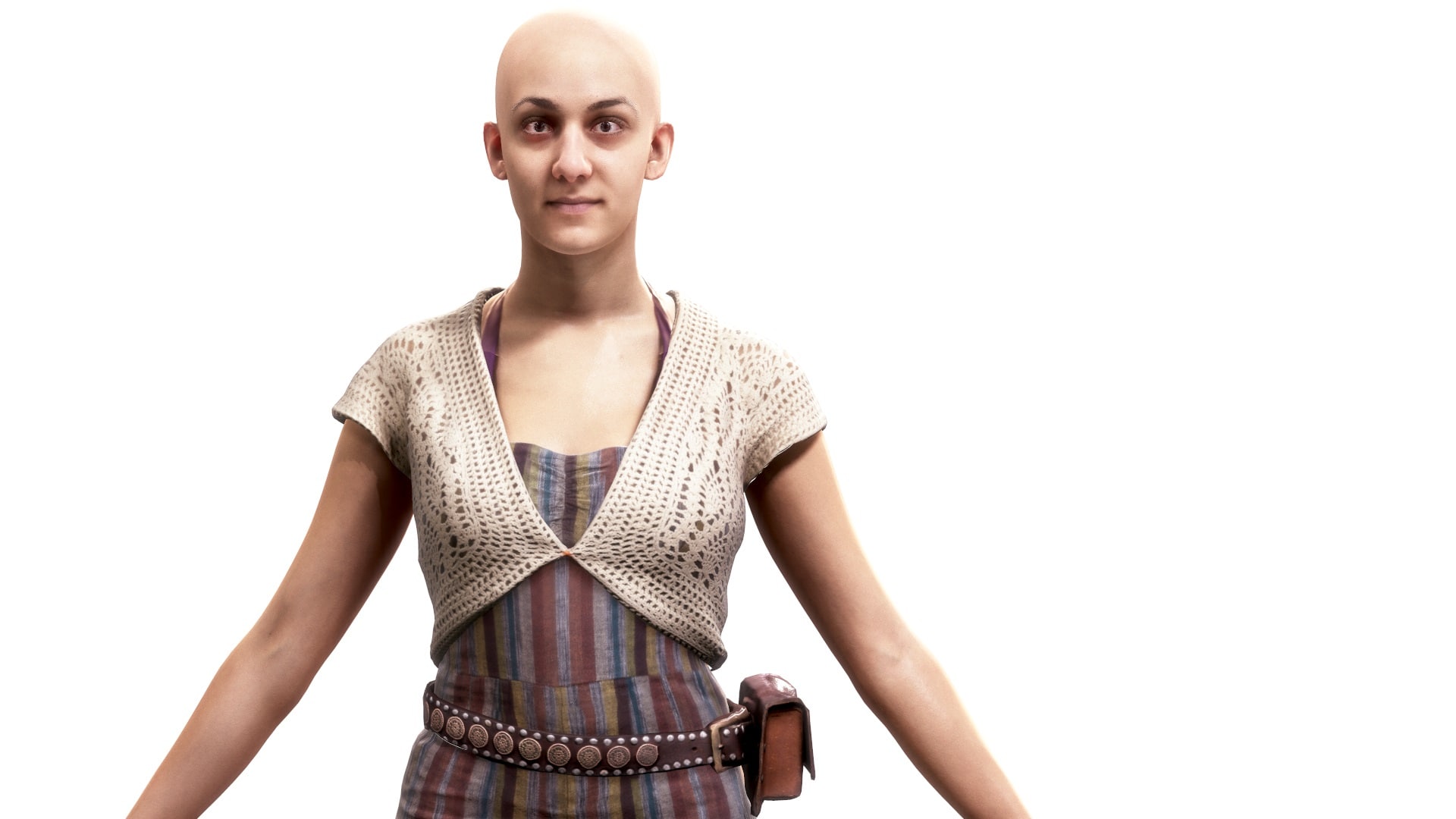 Realistic Woman Character – Basic Rig – LOD8192 – 293FBody 3D Model