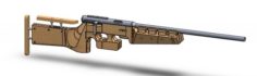 Rifle for biathlon Anshultz with laser- Project SW14 3D Model