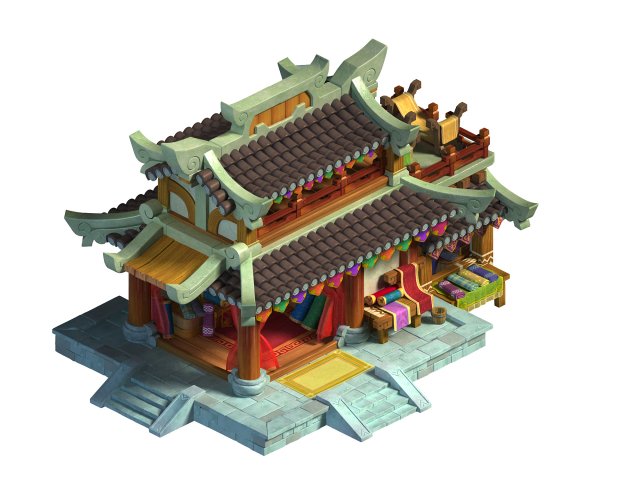 Ancient Capital Building – Shop 02 3D Model