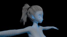 Female character 3D model 3D Model