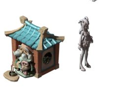 Cartoon city – protect the land of God 3D Model