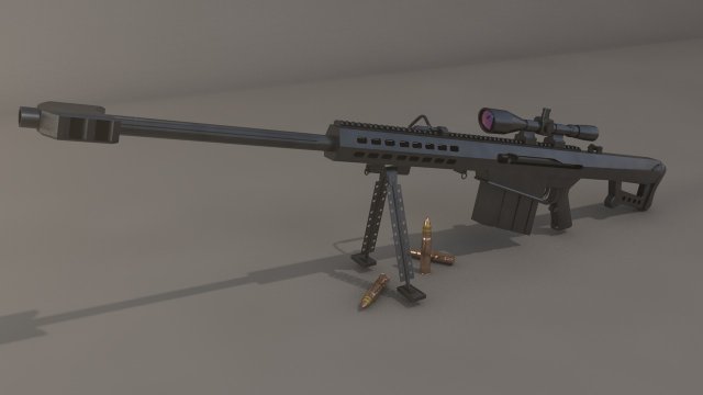 Barret M-82 3D Model