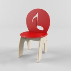 Vray Ready Modern Wood Chair 3D Model