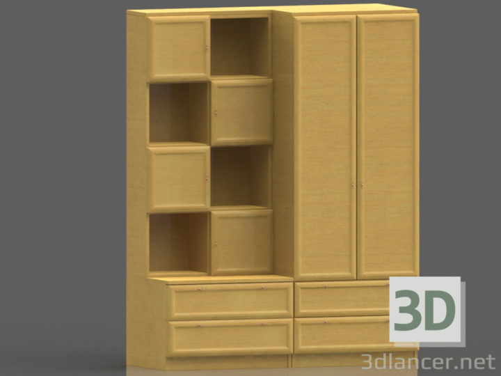 3D-Model 
Cabinet and shelving