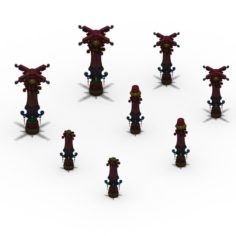 Lei Fengta – the third floor pillars 3D Model