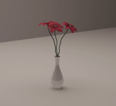 Flowers in vase 3D model 3D Model