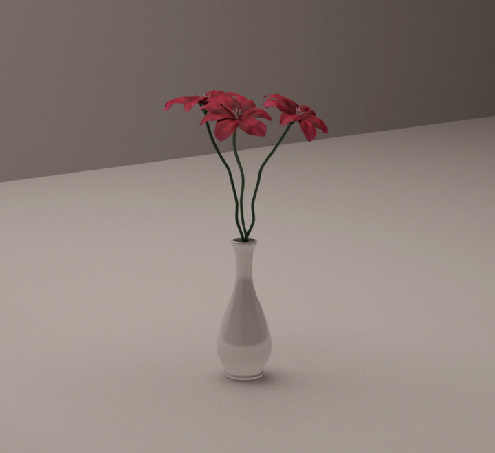Flowers in vase 3D model 3D Model