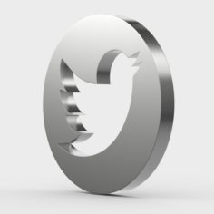 Twitter logo 3D Model