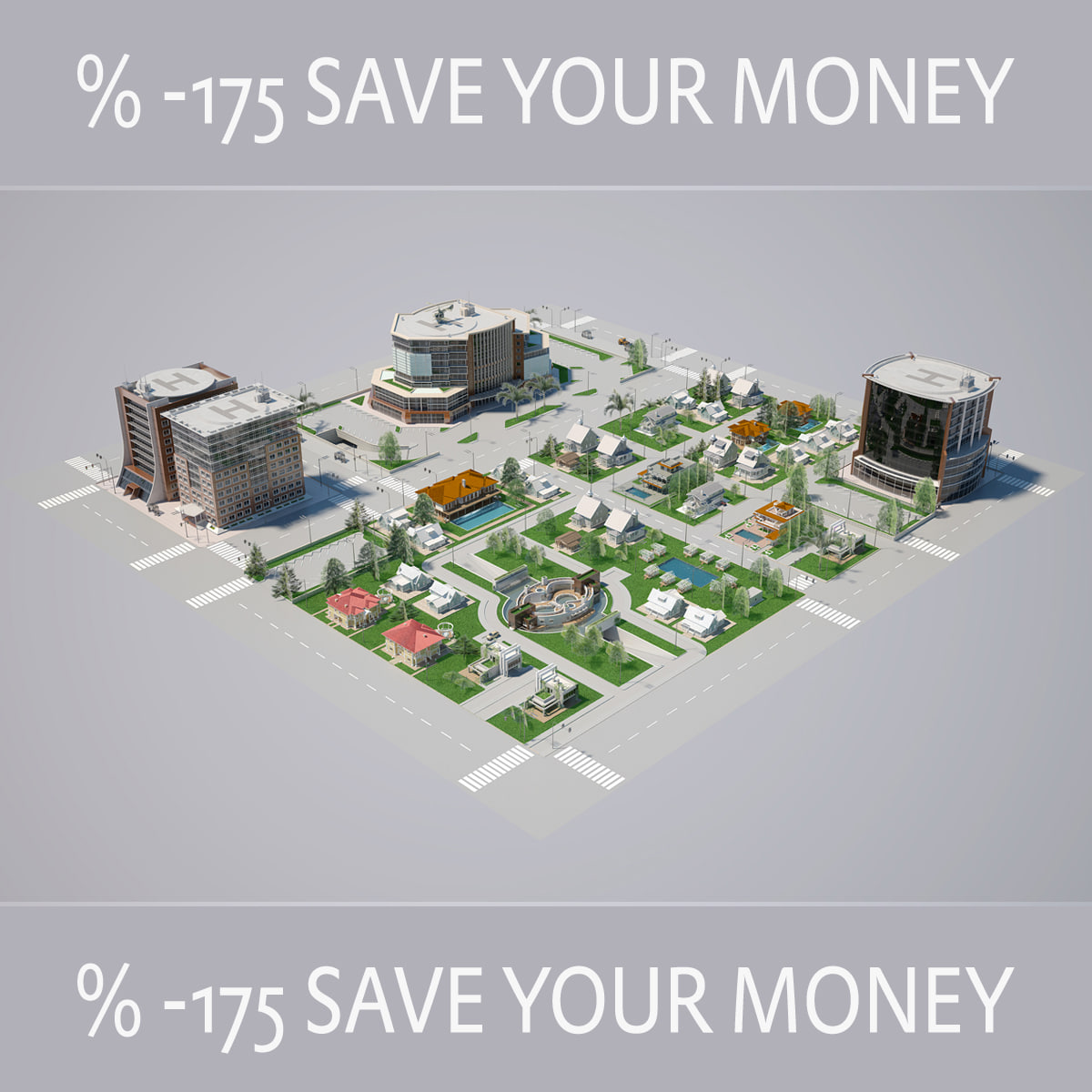 City 01 HIGHPOLY MODEL 3D model 3D Model