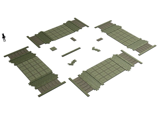 Ancient capital building – floor tiles 3D Model